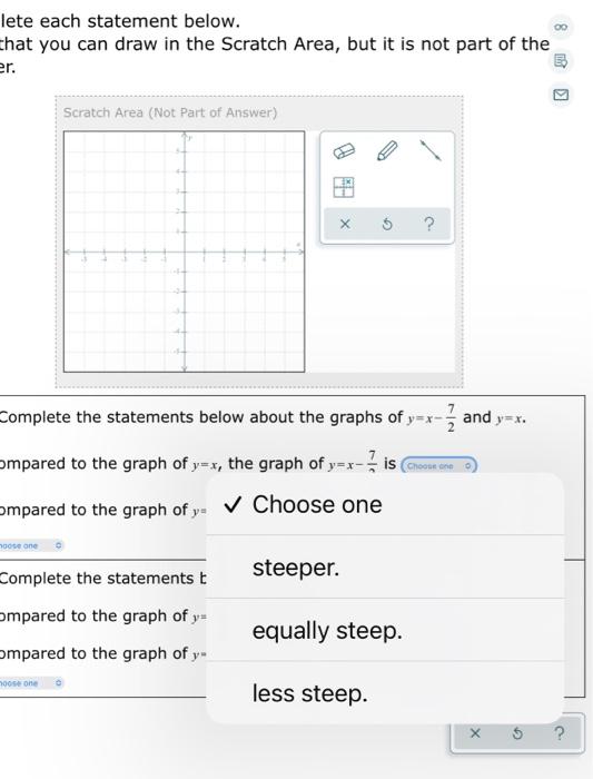 Complete Each Statement Below Note That You Can Draw In The Scratch Area But It Is Not Part Of The Answer A Complet 3