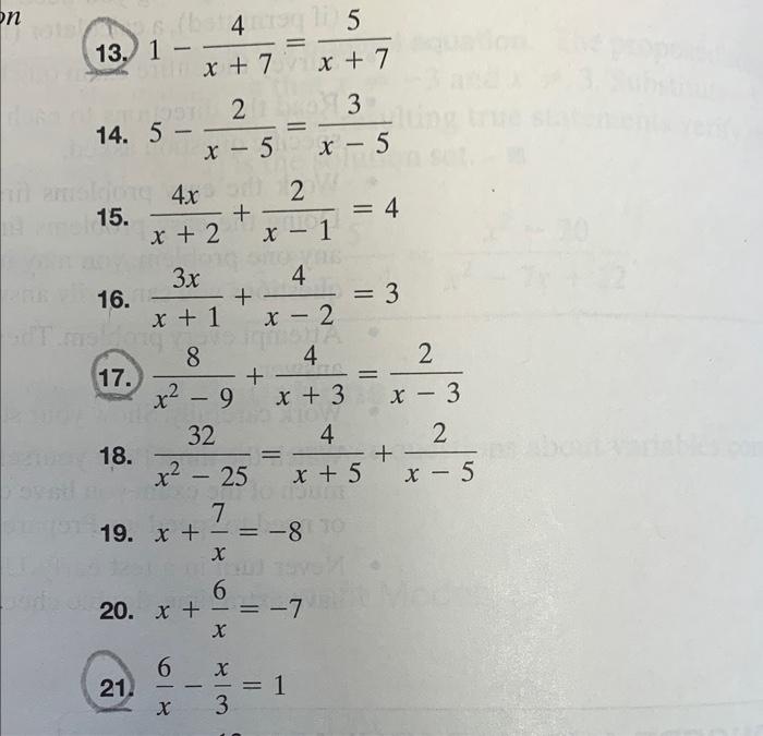 Practice Exercises In Exercises 1 34 Solve Each Rational Equation If An Equation Has No Solution So State 1 X1 2 X 2