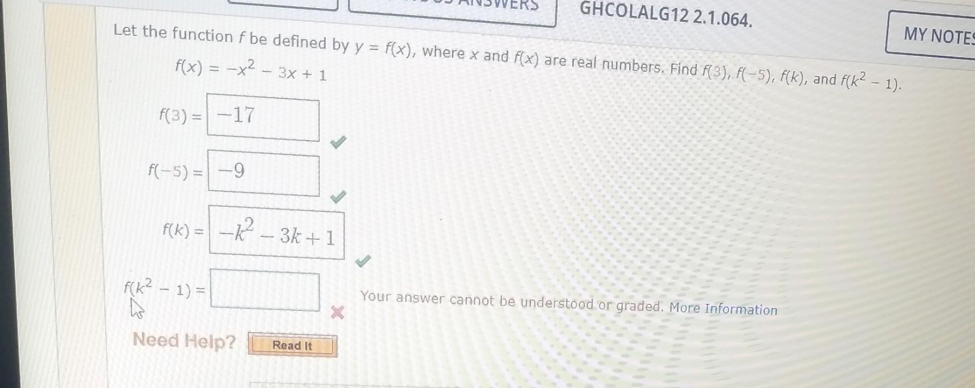 Let The Function F Be Defined By Y F X Where X And F X Are Real Numbers Find F 3 F 5 F K And F K2 1 F X X2 1
