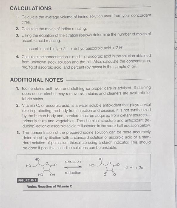 Equipment Needed O Buret And Stand 100 Ml Volumetric Flask 5 And 10 Ml Pipets 10 And 100 Ml Measuring Cylinders 25 2