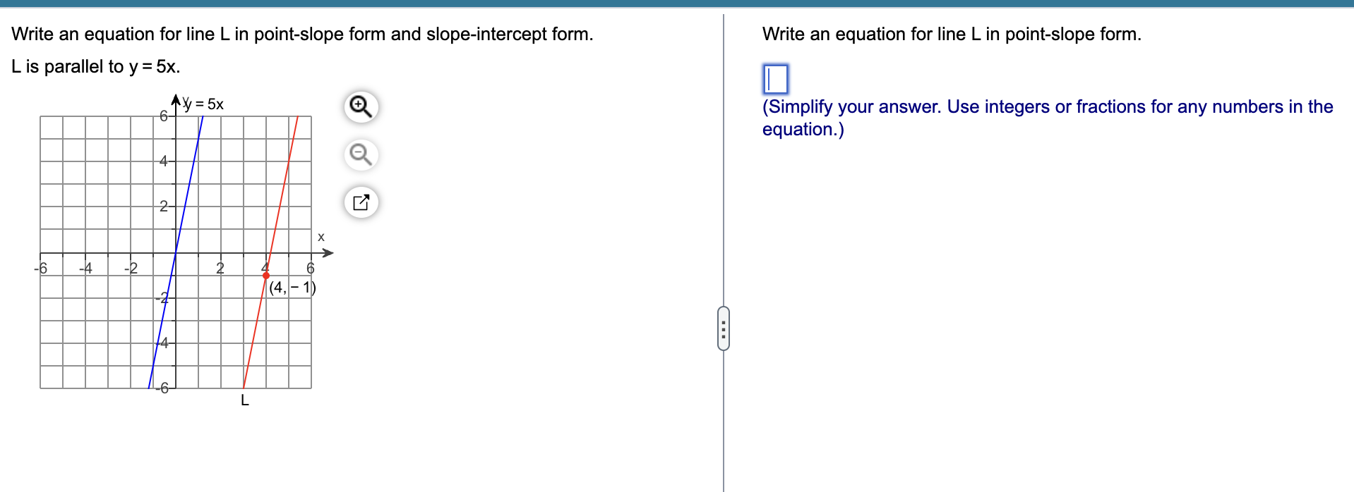 Write The Slope Intercept Equation Of The Function F Whose Graph Satisifies The Given Conditions The Graph Of F Passes 2