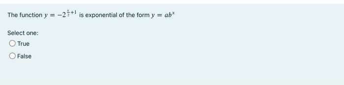 If F X X2 1 And G X X 1 Then F G 4 Equals A 1 B 4 C 5 D 2 E 3 The Function Y 22x 1 Is Exponential Of The Fo 4