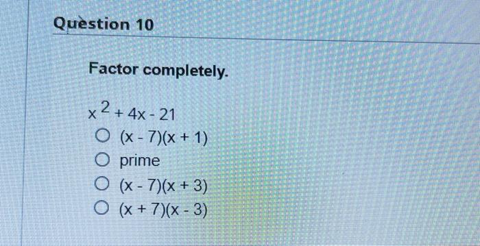 Factor Completely Using The Grouping Method To Factor Trinomials If Un 8z2 6z 9 Prime 4z 3 2z 3 4z 3 2z 3 8z 3 Z 3