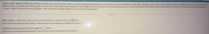 10 Pom Geoff Must Shock The Nool Kgair How Forg Can Cacif Os Belon He Mast Ahock The Pool Again Ater 2 Dyps Or 43 No 1