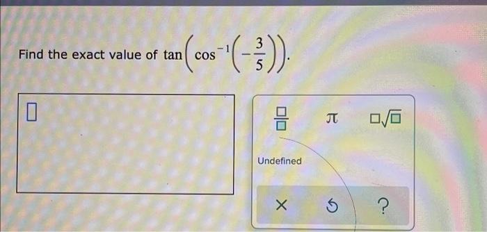 Tan Cos 1 53 1
