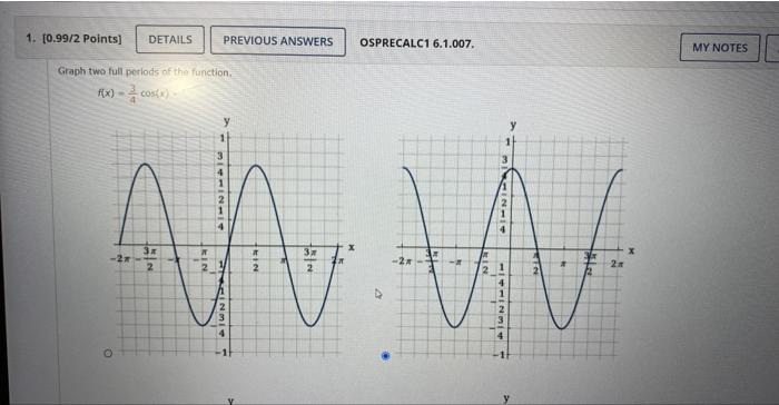 Graph Two Full Perlods Nfthe Function F X 43 Cos X Graph Two Full Periods Of The Function F X Cos 8x Ferrint Taxi 2