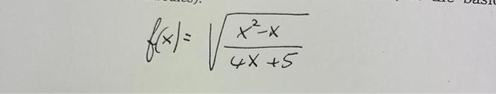 F X 4x 5x2 X 1