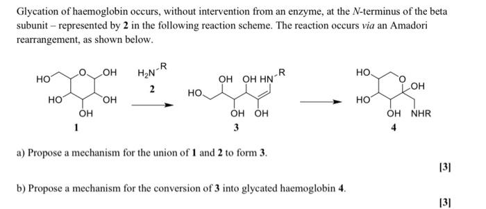 Glycation Of Haemoglobin Occurs Without Intervention From An Enzyme At The N Terminus Of The Beta Subunit Represente 1