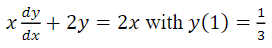Solve The Differential Equation Using The Integrating Factor Method 1