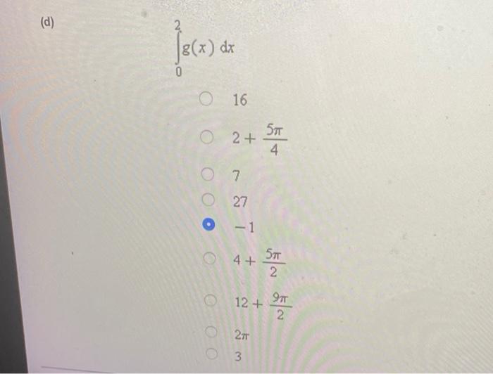 Given Functions 1 And G Use 04 F X Dx 4 46 F X Dx 3 06 G X Dx 5 And 26 G X Dx 4 To Evaluate The Following Integr 4