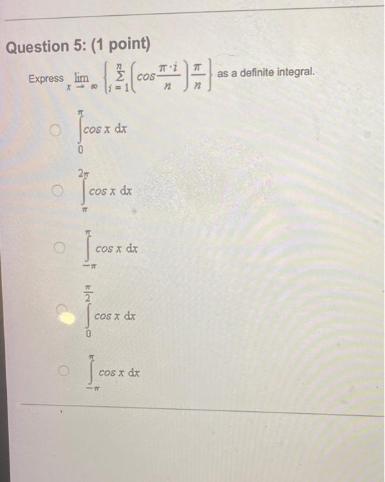Given Functions 1 And G Use 04 F X Dx 4 46 F X Dx 3 06 G X Dx 5 And 26 G X Dx 4 To Evaluate The Following Integr 5