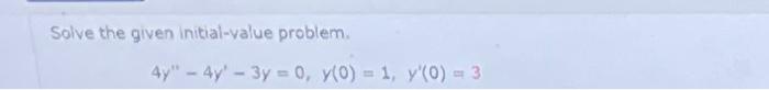 Zilldiffeqmodap11 4 2 017 M1 Equation And A Particular Solution Yp X Of The Given Nonhomespeneows Equatisn Y 9y 4 3