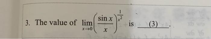 X 0lim Xsinx X21 1