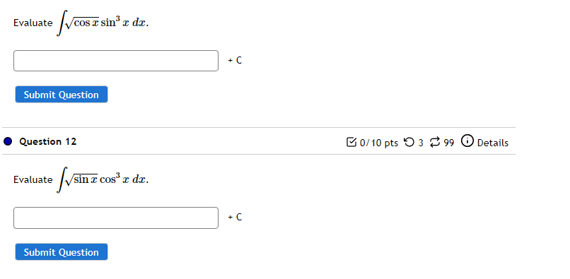 Evaluate Cosx Sin3xdx Question 12 Evaluate Sinx Cos3xdx 1