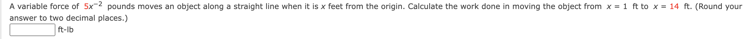 Answer To Two Decimal Places Ft Lb 1