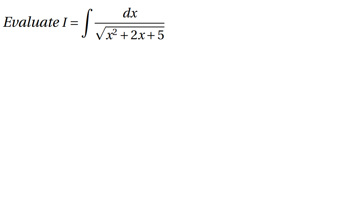 I X2 2x 5 Dx 1