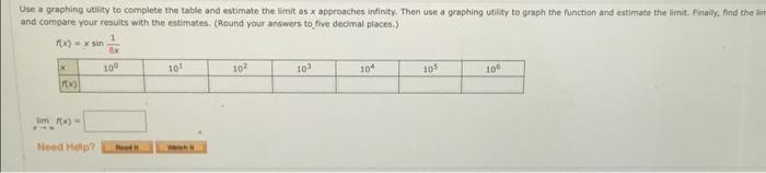 And Compare Your Results With The Estimates Pound Your Answers To Five Dedmal Places F X Xsinx1 1