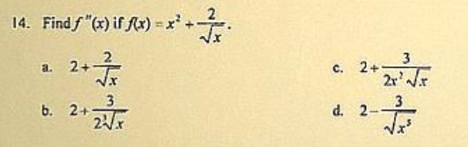 14 Find F X If F X X2 X 2 A 2 X 2 C 2 2x2x 3 B 2 23x 3 D 2 X3 3 1