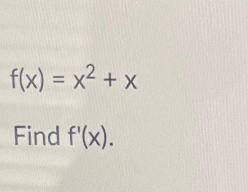 F X X2 X Find F X 1