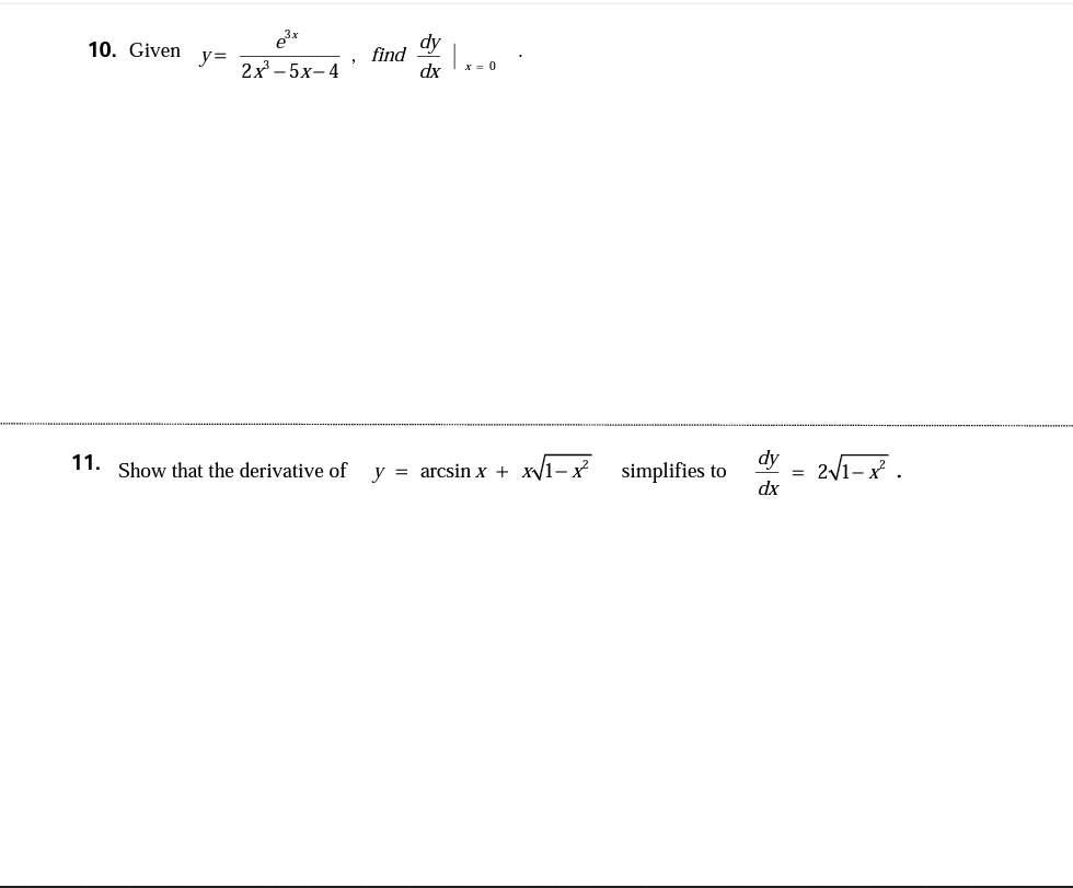 Questions 10 And 11 1