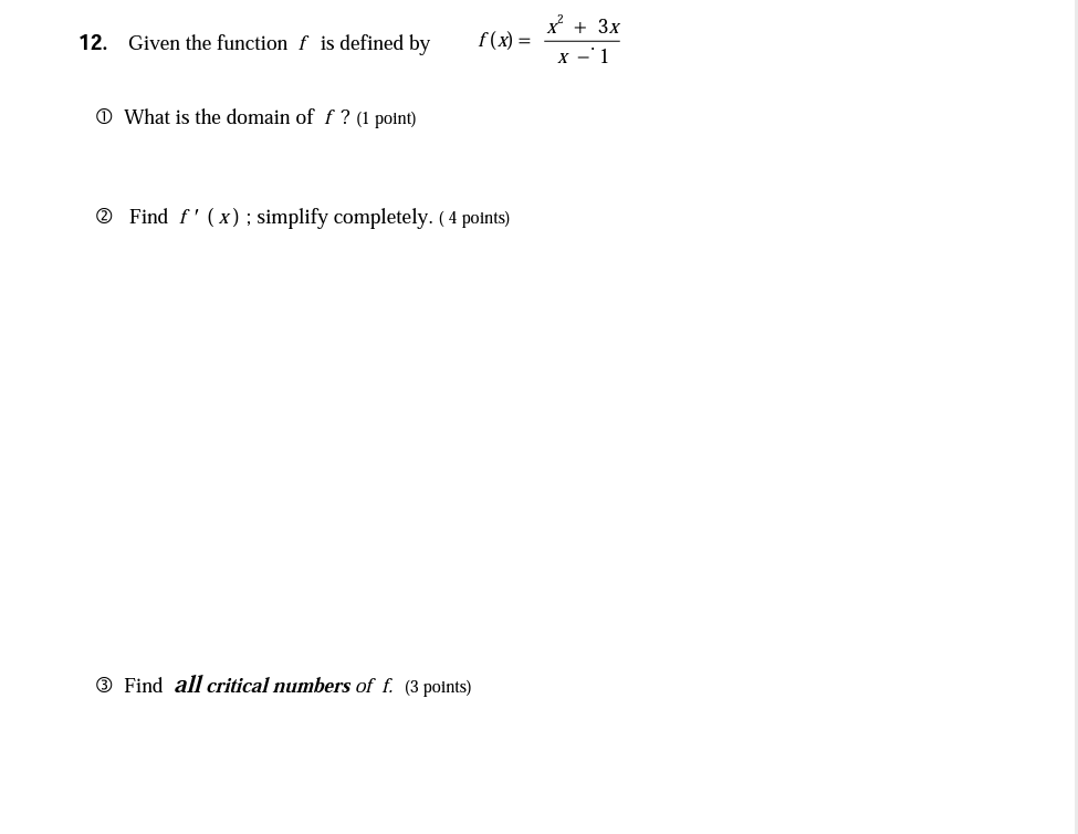 Question 12 All Parts And Then 13 1