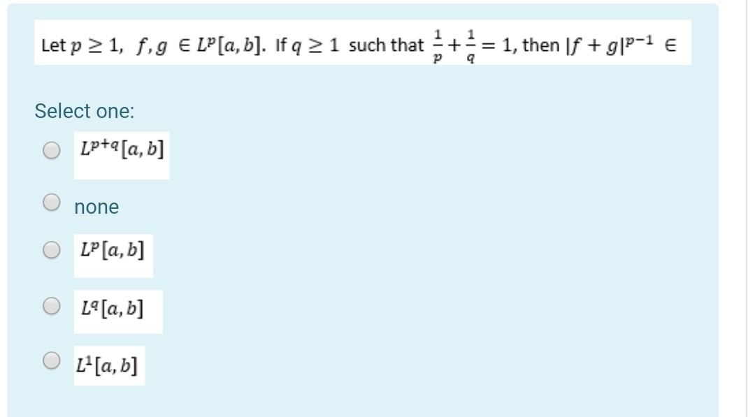 1 Let P 1 Fig E Lp A B If Q 1 Such That 1 Then If Gp 1 P Q Select One Lp A A B None Lp A B Lo A B 1