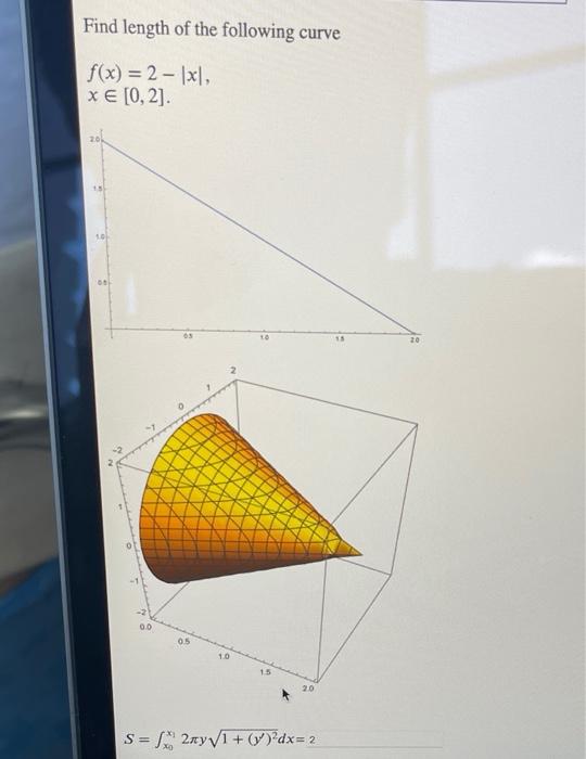 Find Length Of The Following Curve F X 2 X X 2 2 Find Length Of The Following Curve F X 2 X X 0 2 2