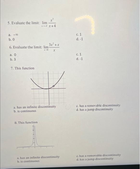 1 Evaluate The Limit For The Graph X 1lim F X A 1 C Does Not Exist B 3 D 0 2 The Average Rate Of Change Of F X 2