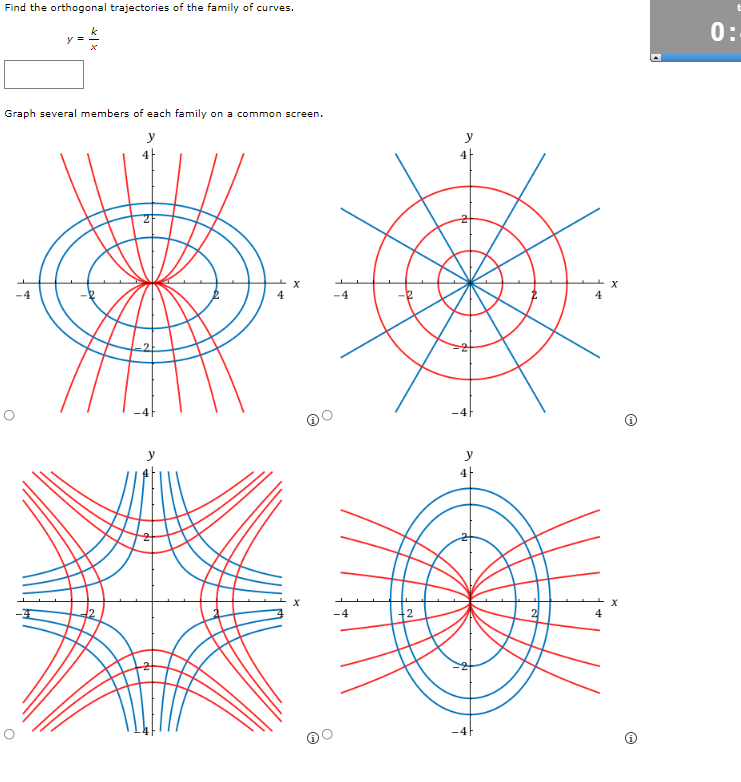 Find The Orthogonal Trajectories Of The Family Of Curves Y Xk Graph Several Members Of Each Family On A Common Screen 1