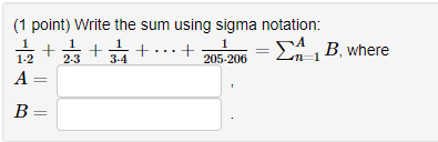 Write The Sum Using Sigma Notation 1
