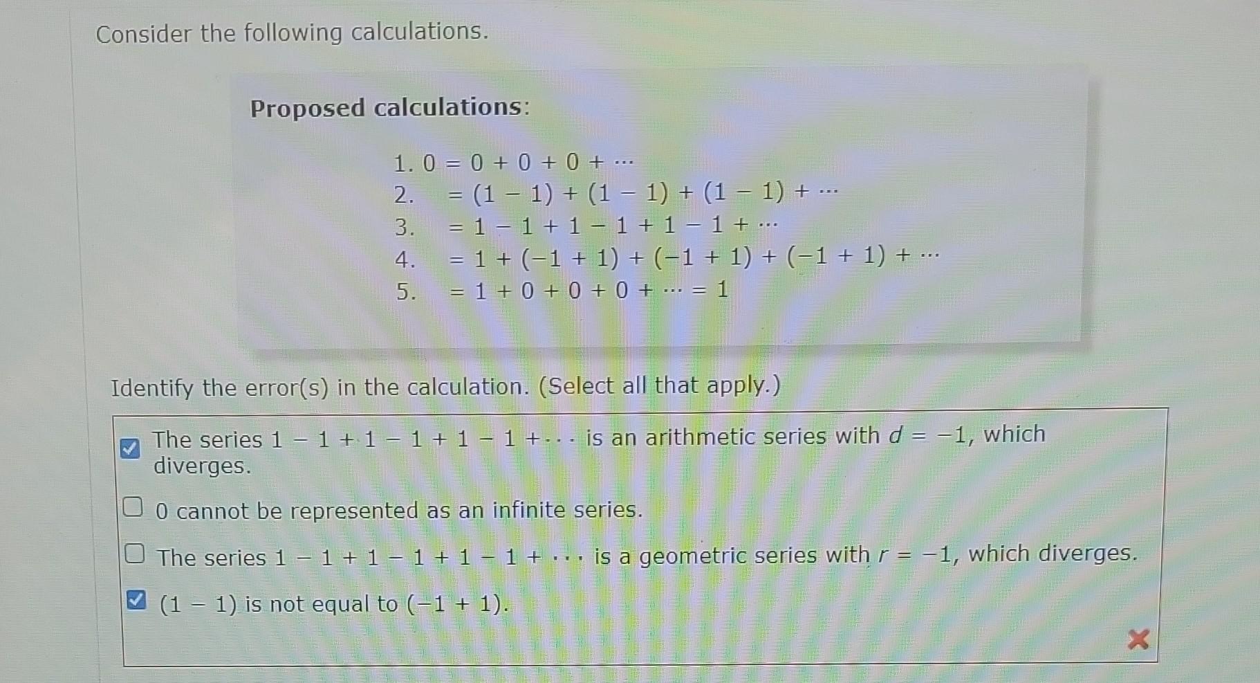 Consider The Following Calculations Proposed Calculations 1 0 0 0 0 2 1 1 1 1 1 1 3 1 1 1 1 1 1 4 1 1