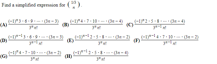 Find A Simplified Expression For 1 3n A 3nn 1 N3 6 9 3n 3 B 3nn 1 N4 7 10 3n 4 C 3n 1n 1 N2 5 1
