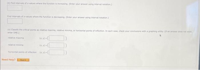 Consider The Following Function Y 3x3 2x2 2x 7 A Find Y F X F X B Find The Critical Values Enter Your Ans 2