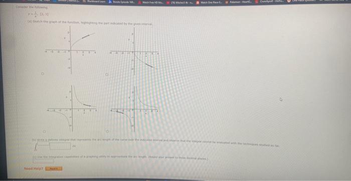 Fhis The Are Ifngeh Of The Graph Af The Function Uver The Indicated Interval Round Your Answer Fo Three Decimal Places 1