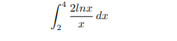 24 X2lnx Dx 1