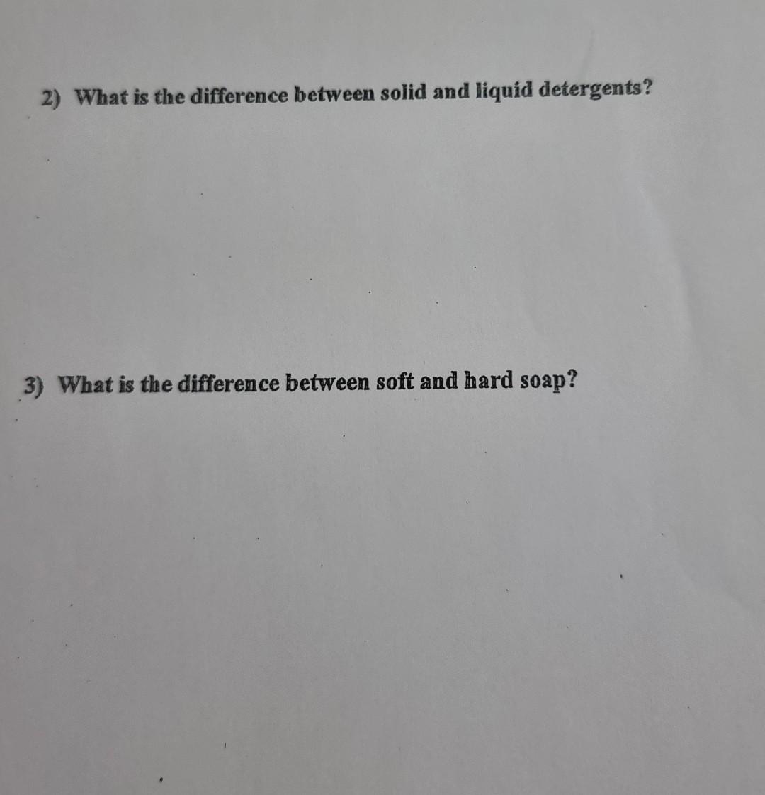 2 What Is The Difference Between Solid And Liquid Detergents 3 What Is The Difference Between Soft And Hard Soap 1