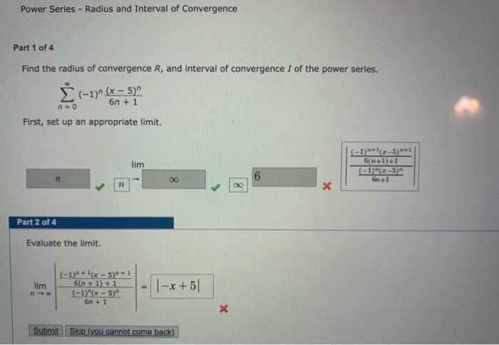 Power Series Radius And Interval Of Convergence Part 1 Of 4 Find The Radius Of Convergence R And Interval Of Converge 1