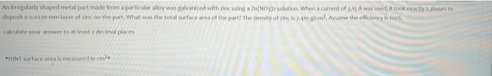 What Is The Cell Potential Of The Concentration Cell Described By The Following Reaction At 273k Cu S Icu Aq 0 14m 4