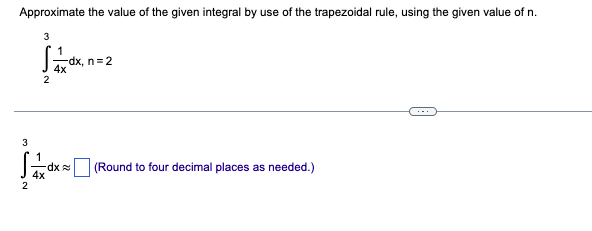 23 4x1 Dx N 2 23 4x1 Dx Round To Four Decimal Places As Needed 1