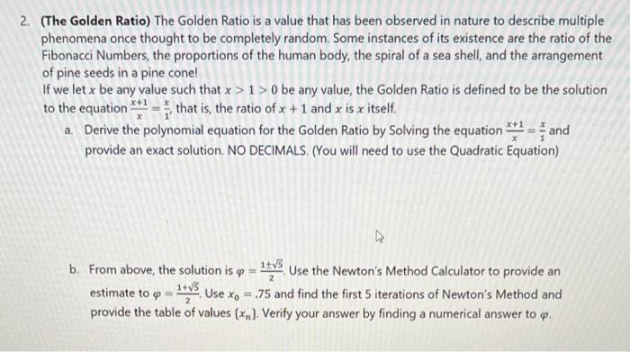 The Golden Ratio The Golden Ratio Is A Value That Has Been Observed In Nature To Describe Multiple Phenomena Once Thou 1