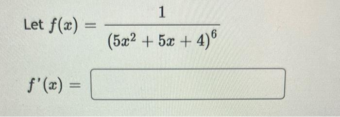 F X 5x2 5x 4 61 1