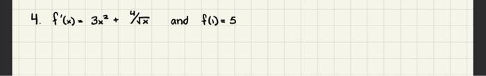 F X 3x2 4 X And F 1 5 1