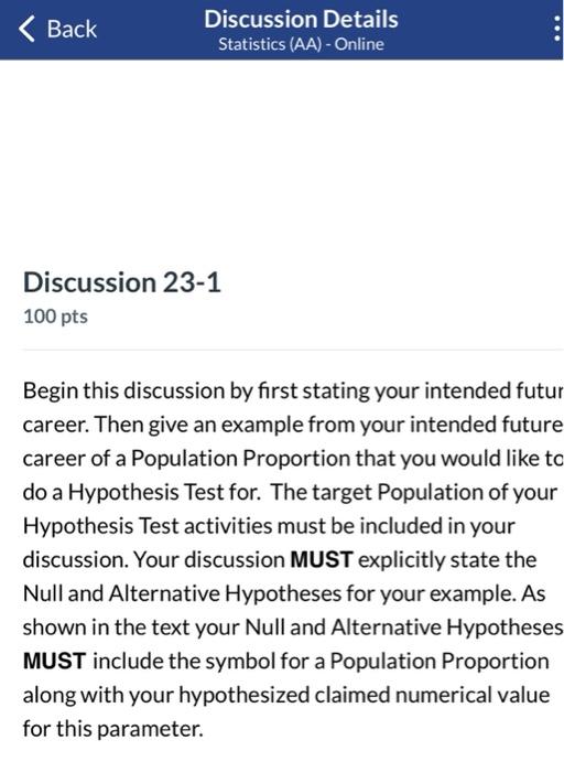Begin This Discussion By First Stating Your Intended Futur Career Then Give An Example From Your Intended Future Career 1