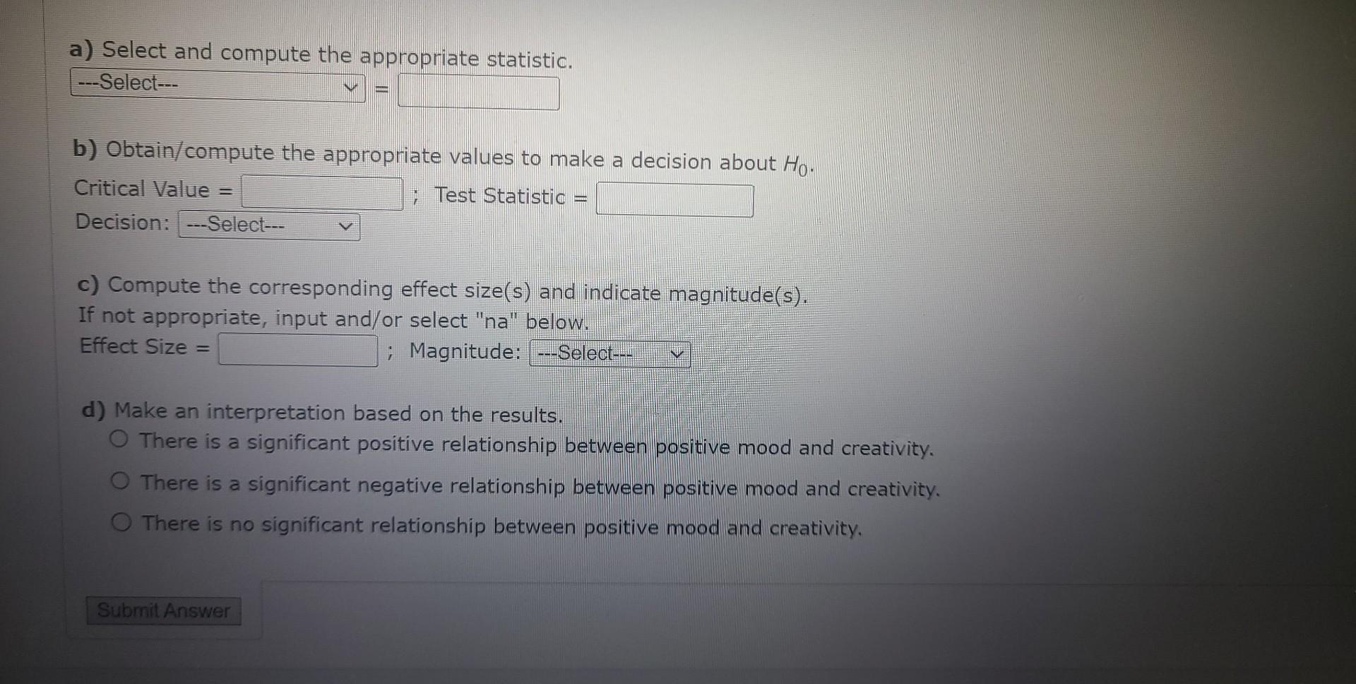 0 2 Submissions Used Application Exercise Concluded With Alpha 0 05 B Obtain Compute The Appropriate Values T 2