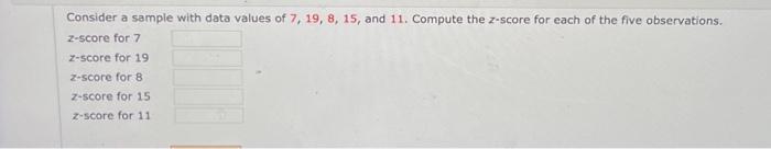 Consider A Sample With Data Values Of 10 20 13 11 And 16 Compute The Range And Interquartile Range Range Interquartil 3