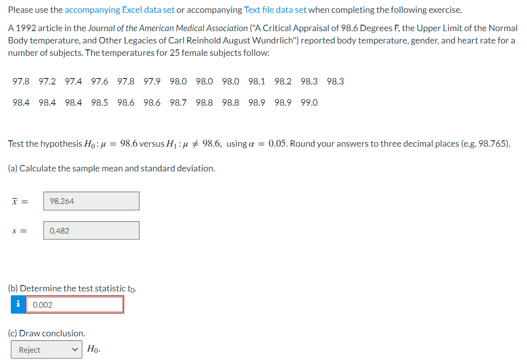 Please Use The Accompanying Excel Data Set Or Accompanying Text File Data Set When Completing The Following Exercise A 1