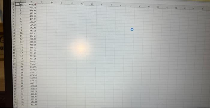 A Tandom Sample Of 36 Boces And Records The Amount Af Detergent In Grams In Each Box The Data Are Provisted In The Th 1