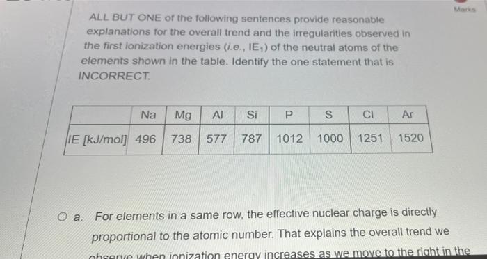 Masters All But One Of The Following Sentences Provide Reasonable Explanations For The Overall Trend And The Irregularit 1