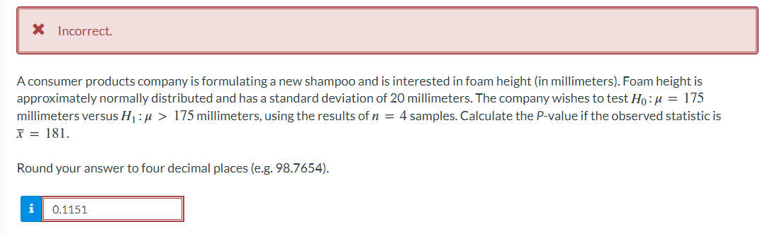 A Consumer Products Company Is Formulating A New Shampoo And Is Interested In Foam Height In Millimeters Foam Height 1