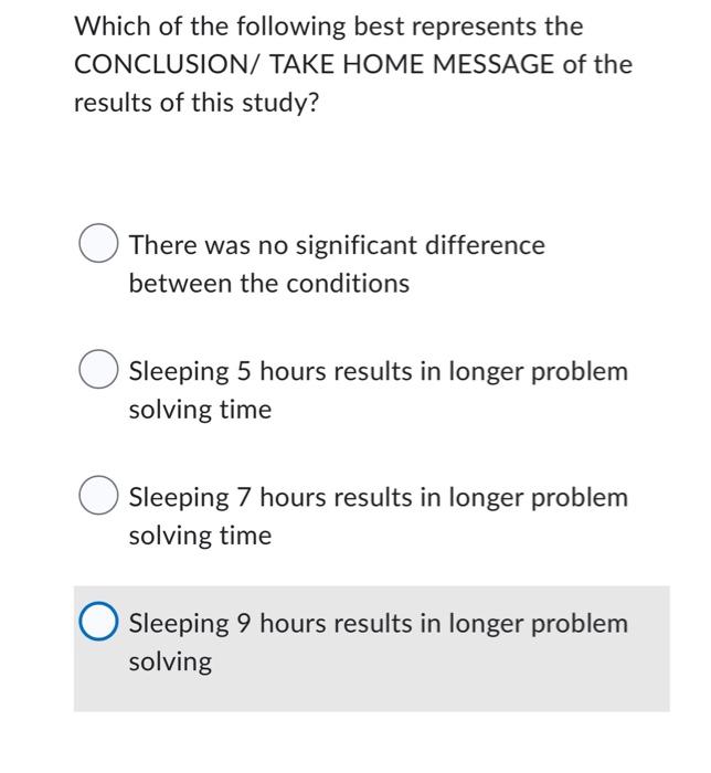 Dr Kovaleski Is Interested In Examining Whether Quantity Of Sleep Impacts Problem Solving Ability To Test Problem Solv 4